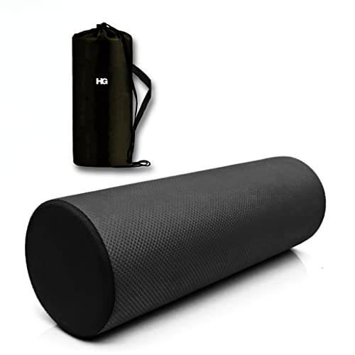 Image of Foam Roller for Exercise and Deep Tissue Massage Roller, Gym Exercise Roller, Workout Foam Roller for Knee Exercise and Pain Relief, Myofascial Release Roller for Back pain - 30 Cm Black