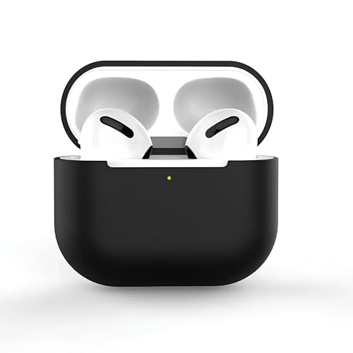 Image of Airpods 4 Cover Silicone Case (2024) Active Noise Cancellation (ANC) with Keychain Protective Case (Black)