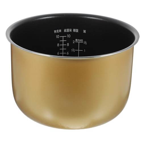 FUNOMOCYA 炊飯器ライナー 圧力鍋の内釜 炊飯器アクセサリー こびりつかない炊飯器ポット 電気炊飯器の内釜 インテリアクッキングポット ステンレスの内釜 炊飯器の内釜交換 パワークッカーインサ