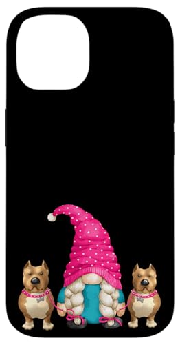 Pitbull Mom GNOME Graphic for Women Girls Funny Dog Lover Coque pour iPhone 14