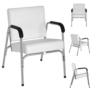 BLKMTY Barber Chair Recline Salon Chair Portable Stylist Chairs Comfy Shampoo Chair Hair Stylist Chair for Salon Barbershop Home Beauty Salon Equipment, Max Load Weight 330 lbs, White