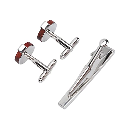 Manchetknopen set, 2 manchetknopen 1 stropdas clip metalen vergulde manchetknopen stropdas clip set voor bruiloft - Image 6