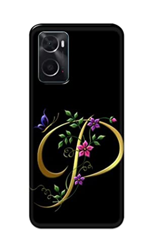 Image of Printed Hard Back Cover Case for Oppo A76 | Oppo A36 | Oppo A96 Back Cover (Alphabet P) -1803