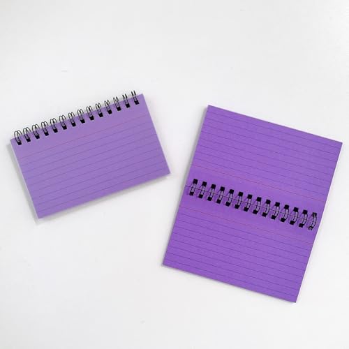 Lot de 8 petits carnets lignés colorés pour notes de bureau
