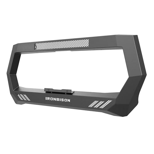 Image of IRONBISON Bull Bar Fit 2019-2024 Dodge Ram 1500 (Exclude Rebel & TRX Trim /2019-2024 Ram 1500 Classic /2020-2022 Ram 1500 Diesel models) Front Bumper Grille Brush Guard Compatible with Front Sensor