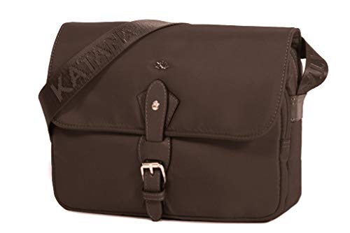 Besace Katana Nylon Garni Croûte De Cuir De Vachette K 29301