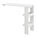 [en.casa] Bancone da Muro Tavolo Alto da Bar 120 x 45 x 106 cm Penisola Cucina con 2 Ripiani - Bianco