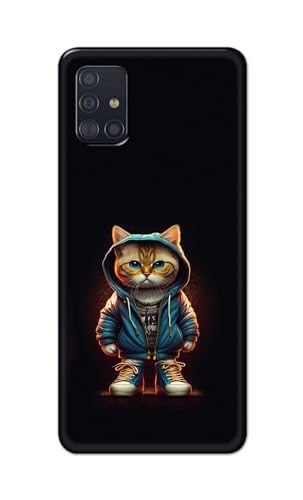 Image of PRINTFIDAA Printed Hard Back Cover Case for Samsung Galaxy M31s Back Cover (Hipster Cat) -112