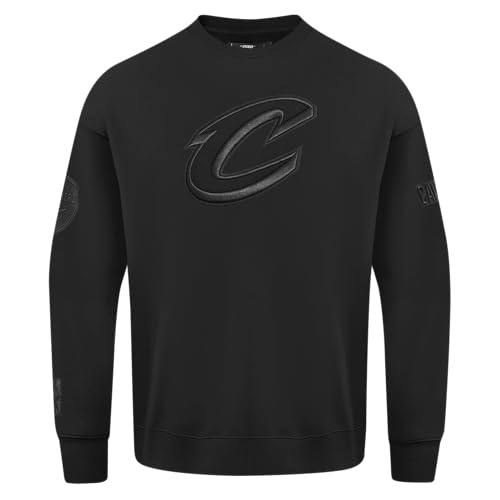 Sudadera NBA para hombre Pro Standard negra cómoda y holgada con cuello redondo talla L