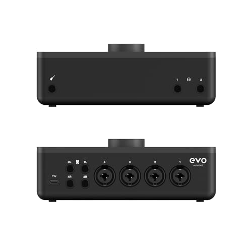 EVO 8 USB Audio Interface externe Soundkarte für Musikproduktionen (4 in / 4 out, Smartgain, Smart Touchpoints, Loopback Funktion, 48V Phantomspeisung, 4 Mikrofonvorverstärker, Windows / Mac / iOS)