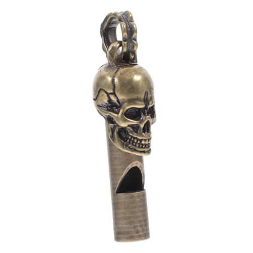 Silbato de Cobre Único con Diseño Calavera para Camping