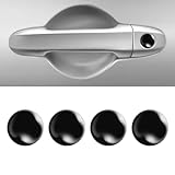 Hirificing 4PCS Car Door Keyhole Lock Covers, Door Entry Guard Shield Screw Cover Stickers, Universal Car Door Key Hole Protector Decor Decoration for Most Car,SUV,Turck (Black)