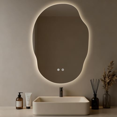 WallBeyond LED Bathroom Mirror with Lights, 25 x 35 Inch Led Bathroom Vanity Mirror for Wall, Anti Fog Mirror for Bathroom, 3 Colors and Dimmable Light, Horizontal/Vertical