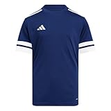 adidas Unisex-Kids Squadra25 Soccer Jersey,Team Navy Blue/White,Medium