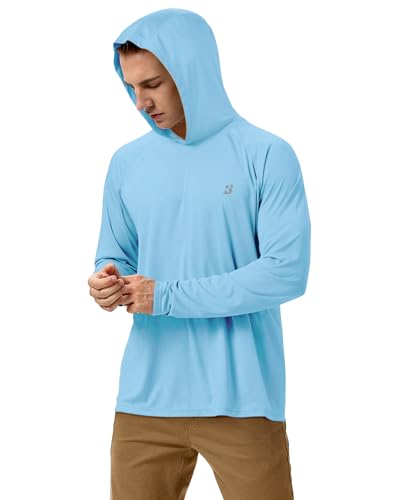 Image of Roadbox Mens Fishing Sun Hoodie, Long Sleeve UPF 50+ UV Protection Shirts