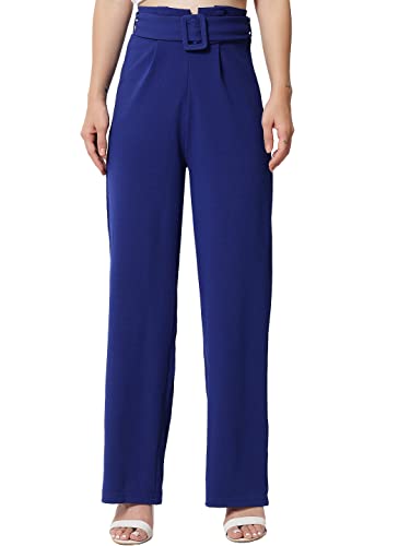 Image of KOTTY Women's High Rise Viscose Rayon Relaxed Fit Korean Trousers