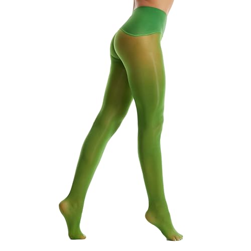 Image of Frola Oil Shiny Stockings Pantyhose 360Seamless Crotch High Waist Smooth Tights for Women