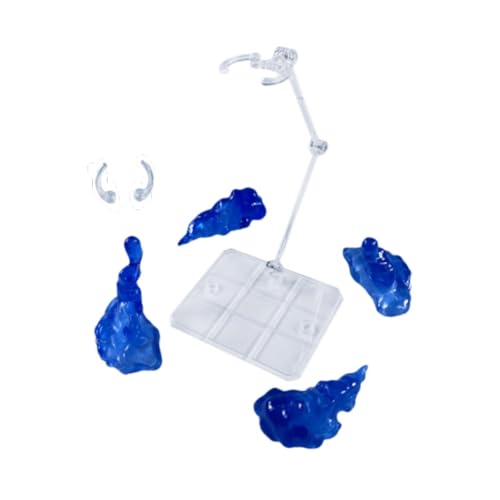 TISHITA Smoke Effect Modelli per Esposizione Action Figure Supporto Regolabile Pezzi Fumo Creativi Accessori Scena Fai da Te Materiale PP Adatto per Collezion, Blu