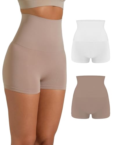 Risalti Pancera Contenitiva Donna Short 2 Pz – Guaina Contenitiva Donna Senza Cuciture ed Etichette, Pantaloncino Contenitivo Ventre Piatto, Intimo Modellante in Microfibra – Made in Italy