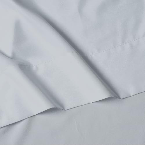 Image of Elegant Comfort Luxury 1500 Premium Hotel Quality Microfiber 4-Piece Sheet Set - Wrinkle Resistant, All Around Elastic Fitted Sheet, Deep Pocket up to 16 inch, RV Short Queen, Silver