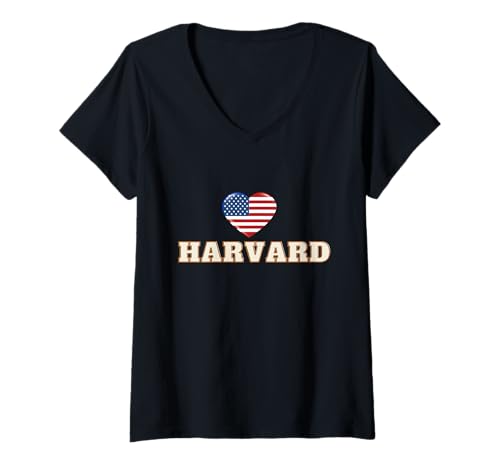 Mujer Ropa de hombre y mujer de Harvard. Me encanta Harvard. Camiseta Cuello V