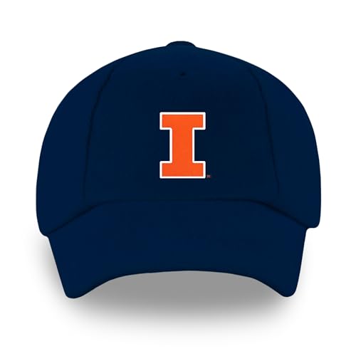 Creative Knitwear Illinois Fighting Illini Newborn Unisex Baseball Cap Navy Solid Embroidered Logo - Size 0-6 Months
