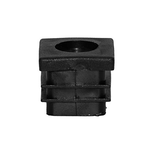 Image of Flyshop Black M8 Threaded Plastic Plugs Square Tube End Caps Tubing Plugs Inserts Furniture Glider 20 mm x 20 mm 4 Pcs