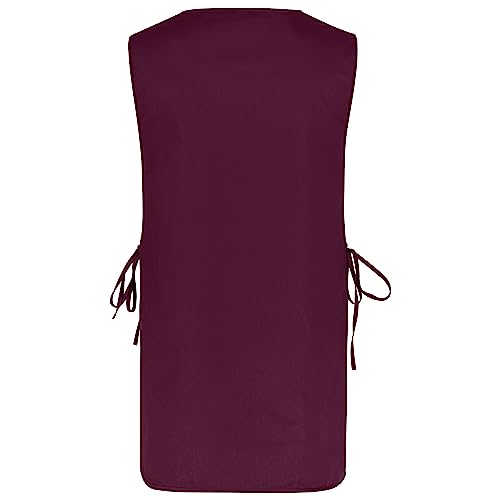 PALLTEX Ampato Überwurfschürze Kittelschürze Damen/Herren Schürze mit Tasche Arbeitsschürzen Verstellbare (Hellgrau)