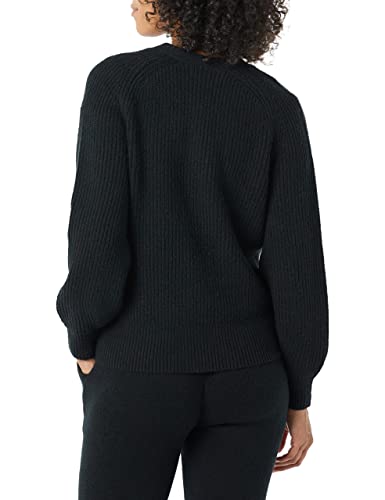 Image of Amazon Essentials Women's Soft Touch Ribbed Blouson V-Neck Cardigan Sweater