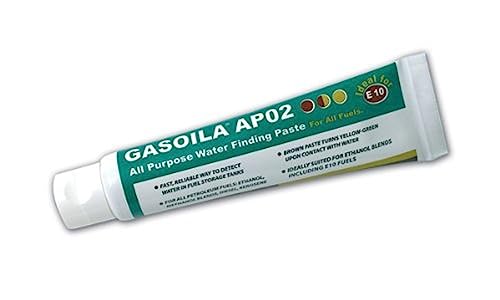 Gasoila All-Purpose Water Finding Paste, Rapid Water Detection for Fuel Storage, Detects Water in Gasoline, Diesel, Kerosene, Ethanol, Methanol, Petroleum Fuels, Phase Separation, 2 oz. Tube