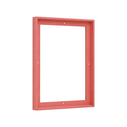 Pixy Canvas Floater Frame 6x9 for 3/4 (0.75) inch Deep Canvas Paintings/Canvas Prints/Wood Canvas Panels/Wall Art/Wall Decor/Home Decor/Artwork (Pastel Red/Pink, 6 x 9 inch, Portrait)