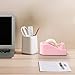 Yiautao 1Pcs Desktop Tape Dispenser Adhesive Roll Holder with Weighted Nonskid Base, Pink (Tape not Included)