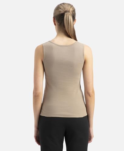 Image of Jockey A113 Women's Super Combed Cotton Rib Fabric Slim Fit Solid Tank Top