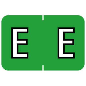 Tabbies Barkley ABKM Compatible 71620 Series Alpha Labels, Light Green E, 1”H x 1-1/2”W Label Size, Filing Color Code System, 252 Labels Per Kit (71625)