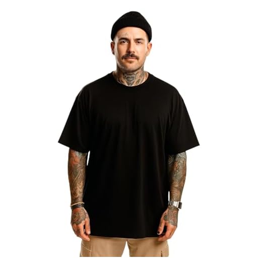 Camiseta Oversized Básica Masculina, Algodão,Gola Redonda, Manga Curta, Lisa, Casual, Streetwear Blusa Oversized Premium Unissex Básica Trap Rap Skate Academia (BR, Alfa, M, Regular, PRETO)