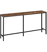 MAHANCRIS Console Table, Narrow Entryway Table, 160 cm Couch Table, Industrial Sofa Table, for Ha...