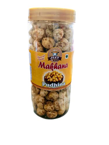 JEET by KSHS PUDHINA (Mint) Makhana Superpops| Healthy Snacks| (100g)| Olive Oil Roasted| Fox Nuts | Diet Food | Gluten Free | Vegan Snacks| Foodyoga