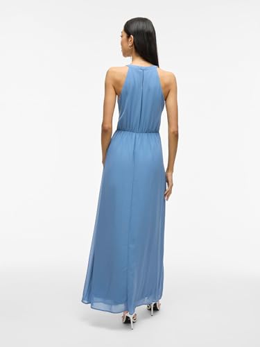 Vila Damen Vimilina Halterneck Maxi Dress-Noos Kleid, Coronet Blue/Detail:Elastic,36 – Ansicht 4