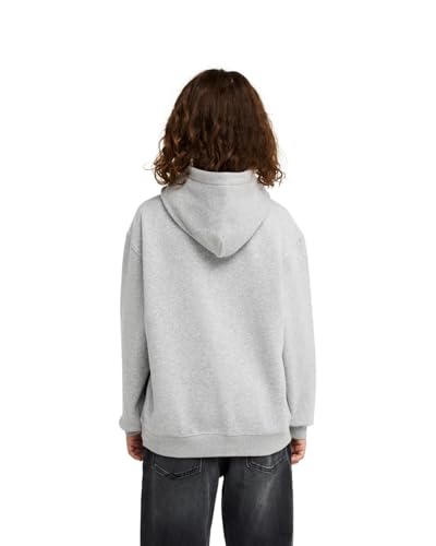 Sweat capuche oversize Quiksilver Graphic gris molletonné et ample taille 10 ans