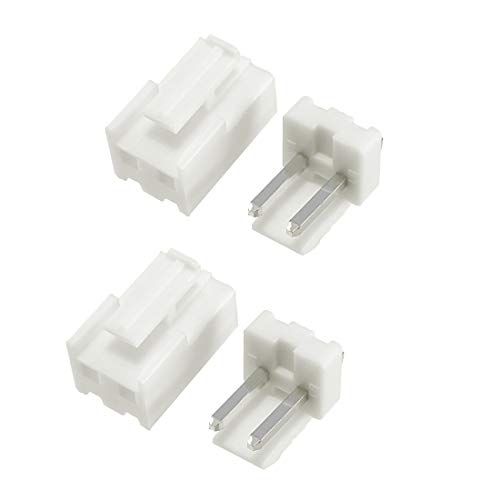 uxcell 50 pares conector VH3.96-2P macho de 3.96 mm miniatura 1