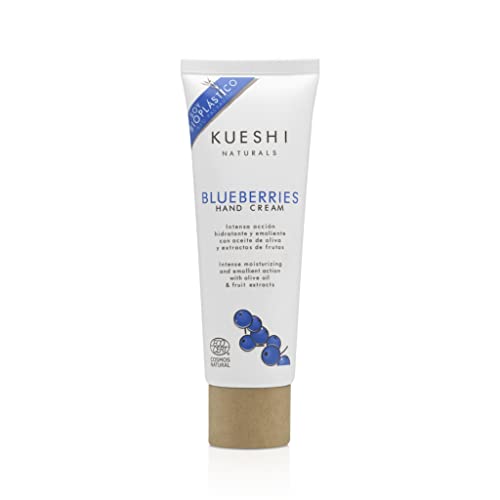 Kueshi - Crema de manos Arándano - Aroma Dulce y Duradero - Hidratación Profunda - Ingredientes Naturales y Cruelty-Free - Textura Ligera y No Grasa - 75 g