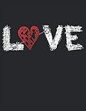  Amore - caro cuore: Taccuino  Notebook  A scacchi, 21,59x27,94 cm (8,5\
