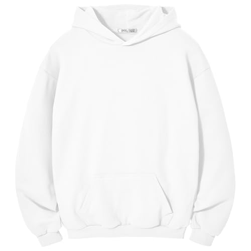 Image of Ohoo Youth French Terry Pullover Hoodie - 100% Cotton Pre-Shrunk Soft Midweight Sweatshirt for Boys Girls