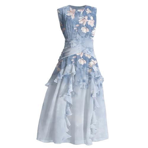 Robe d'invitée de mariage asymétrique au design floral raffiné