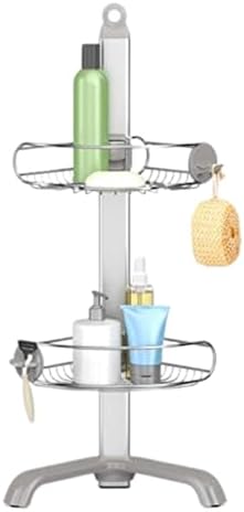 simplehuman Corner Shower Caddy, Stainless Steel and Anodized Alu...