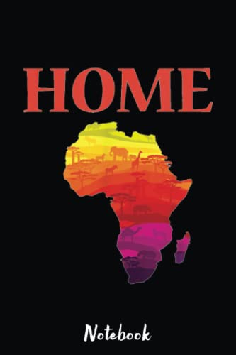 Africa Map Home Black History Month African American Notebook: College Ruled Line Paper Notebook Journal Composition Notebook Exercise Book (110 Page,6 x 9 inch)