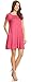 Simlu Coral Pink T Shirt Dress Plain Basic Casual Summer Dress with Pockets Cute Short Pink Dress, 3X