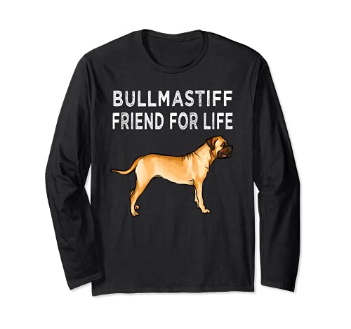 Bullmastiff Friend For Life Dog Friendship Long Sleeve T-Shirt, Black