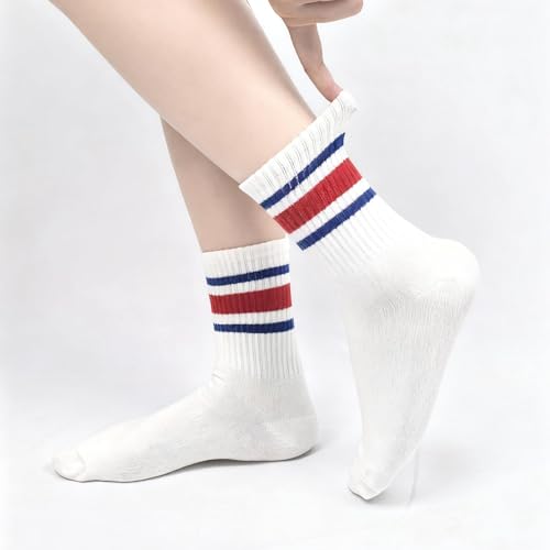 Image of Toddler Non Slip Cotton Crew Socks with Grips for Baby Boys Girls