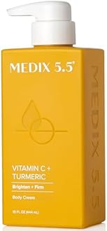 MEDIX 5.5 Vitamin C Cream Face Lotion & Body Lotion Moisturizer | Anti Aging Skin Care Firming & Brightening Cream Diminishes The Look Of Uneven Skin Tone, Age Spots, & Sun Damaged Dry Skin, 15 Fl Oz